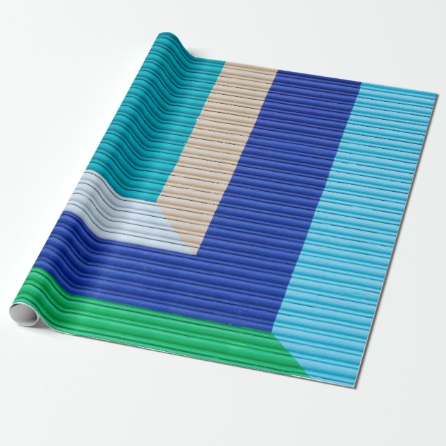 Multicolored abstract painting wrapping paper (Unrolled)