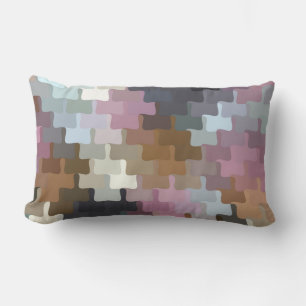 Multicolored Abstract Pattern Lumbar Cushion