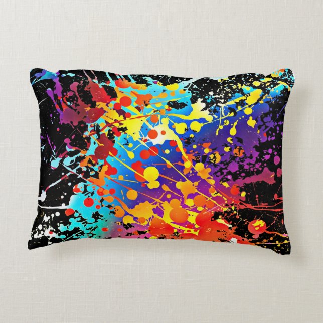 multicolored Abstract Print      Decorative Cushion (Back)