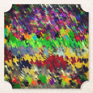 multicolored abstract print paper coaster