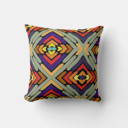 Multicolored Abstract Stripes Cushion
