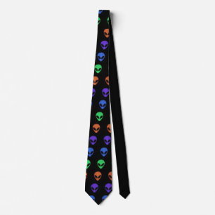 Multicolored ALIEN FACE TIE
