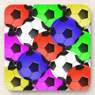 Multicolored American Soccer or Football Coaster