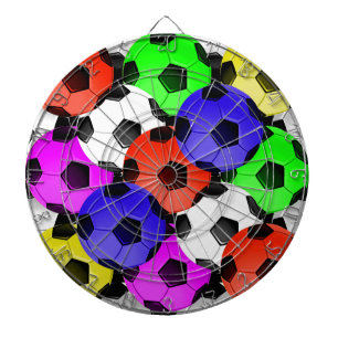 Multicolored American Soccer or Football Dartboard