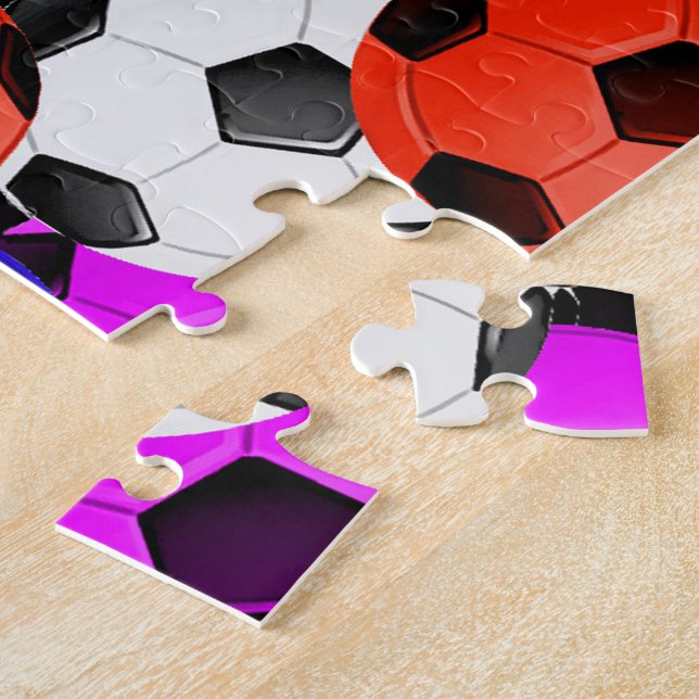 Multicolored American Soccer or Football Jigsaw Puzzle (Side)