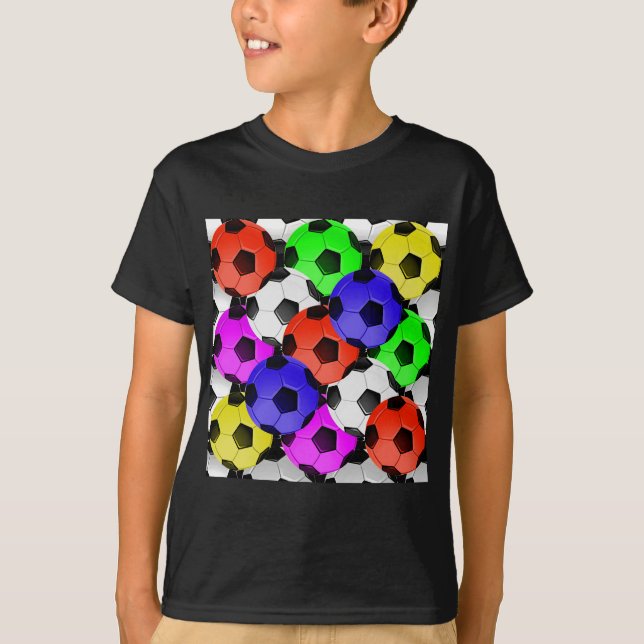 Multicolored American Soccer or Football T-Shirt (Front)