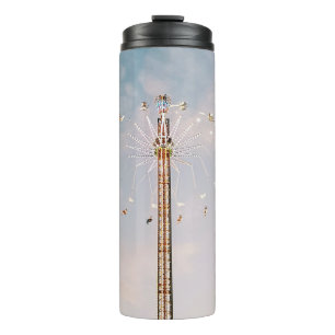 Multicolored amusement park ride under white cloud thermal tumbler