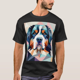 Multicolored art motifs bernese mountain dog T-Shirt