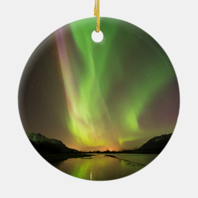 Multicolored Aurora Ceramic Tree Decoration (Back)