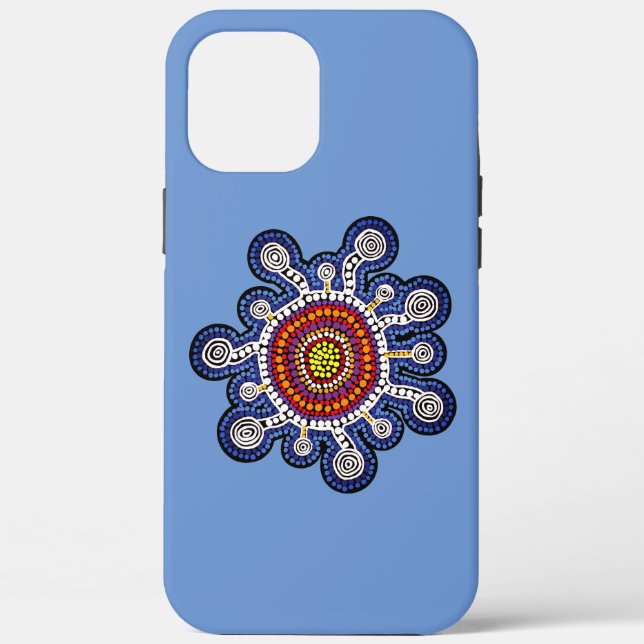 Multicolored Australia aboriginal art (all phones) Case-Mate iPhone Case (Back)