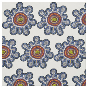 Multicolored Australia aboriginal art Fabric