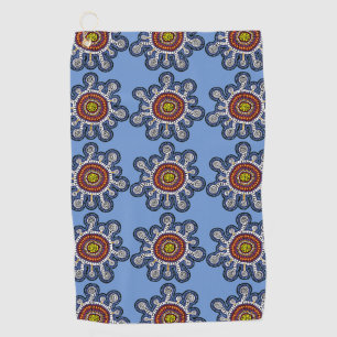 Multicolored Australia aboriginal art Golf Towel