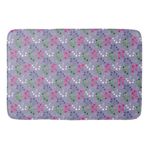 Multicolored berry simple pattern retro sixties bath mat
