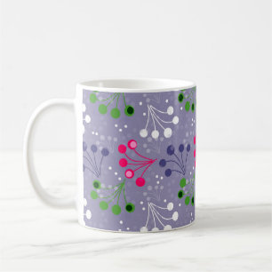 Multicolored berry simple pattern retro sixties coffee mug