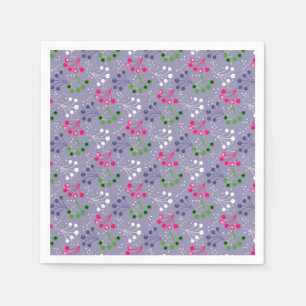 Multicolored berry simple pattern retro sixties napkin