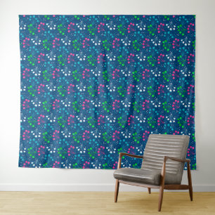 Multicolored berry simple pattern retro sixties tapestry