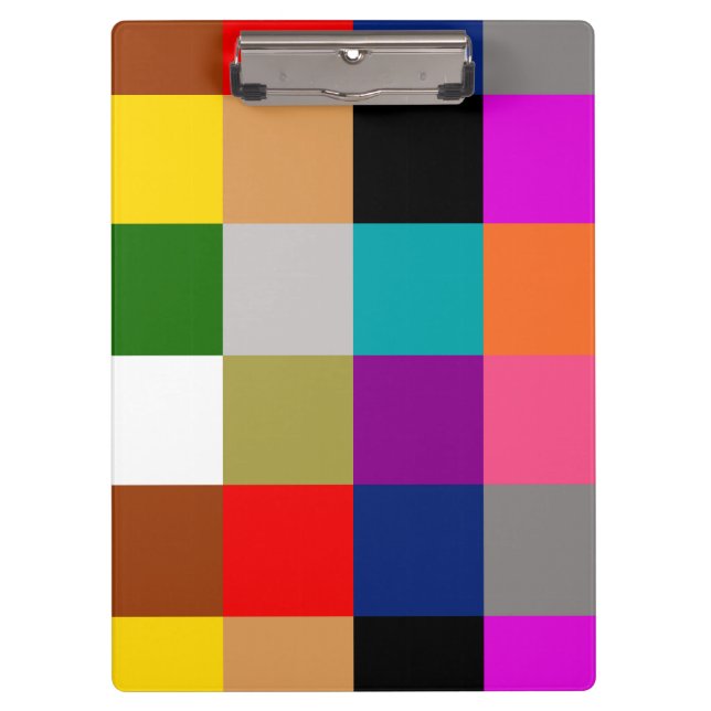 Multicolored Bold Colour Blocks Design  Clipboard (Front)