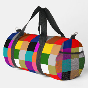 Multicolored Bold Colour Blocks Design Duffle Bag