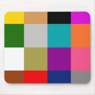 Multicolored Bold Colour Blocks Design Mouse Pad