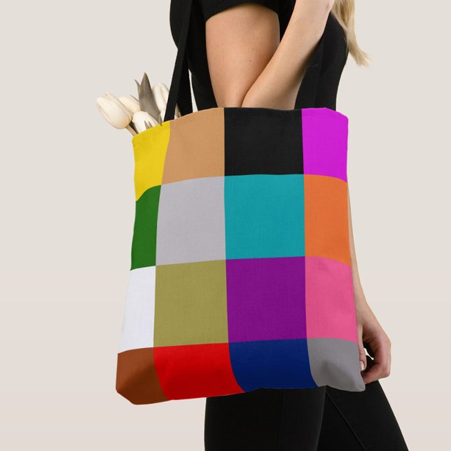 Multicolored Bold Colour Blocks Design  Tote Bag (Creator Uploaded)