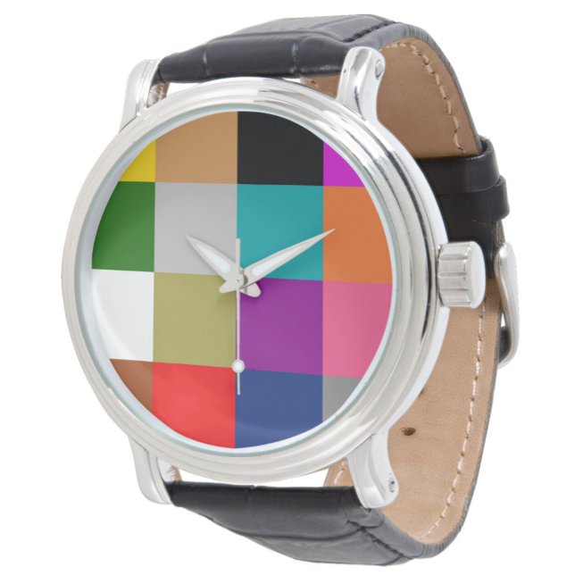 Multicolored Bold Colour Blocks Design  Watch (Creator Uploaded)