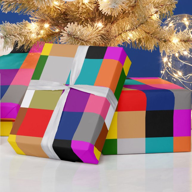 Multicolored Bold Colour Blocks Design  Wrapping Paper (Creator Uploaded)
