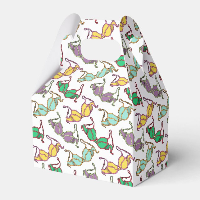 Multicolored Bra Pattern Favour Box (Front Side)