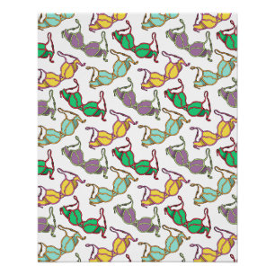 Multicolored Bra Pattern Poster