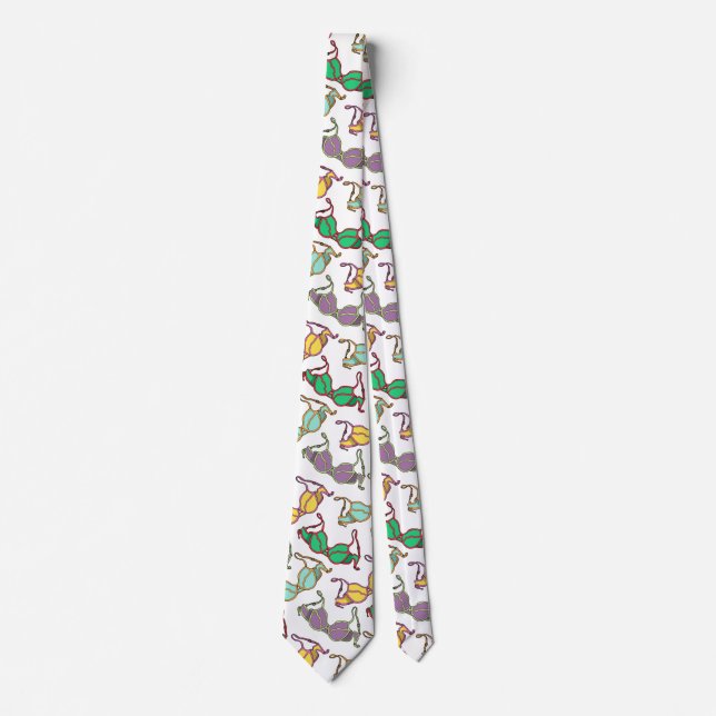 Multicolored Bra Pattern Tie (Front)