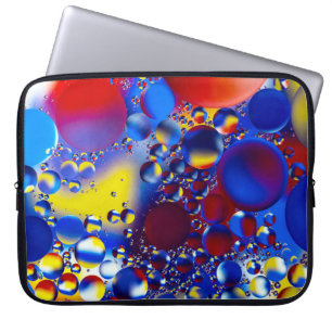 Multicolored bubbles laptop sleeve