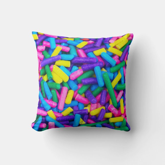 Multicolored Candy Sprinkles Cushion (Front)