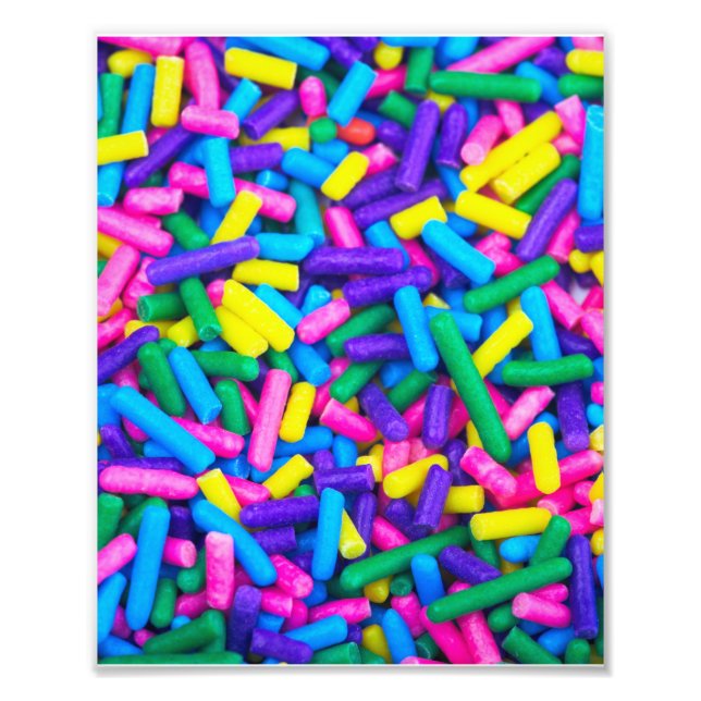 Multicolored Candy Sprinkles Photo Print (Front)