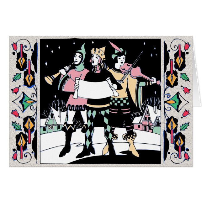 Multicolored Caroling Trio (Front Horizontal)