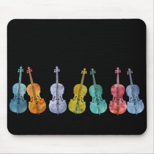 Multicolored Cellos Mouse Pad
