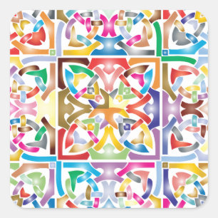 multicolored celtic knot stickers