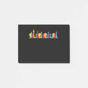 Multicolored Chess Pieces Thinking Smart Gift Post-it Notes