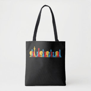 Multicolored Chess Pieces Thinking Smart Gift Tote Bag