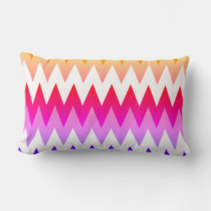 MultiColored Chevron Print Lumbar Pillow