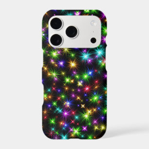 Multicolored Christmas Star Rays Pattern