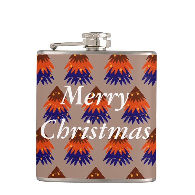 Multicolored Christmas Tree - Flask (Front)