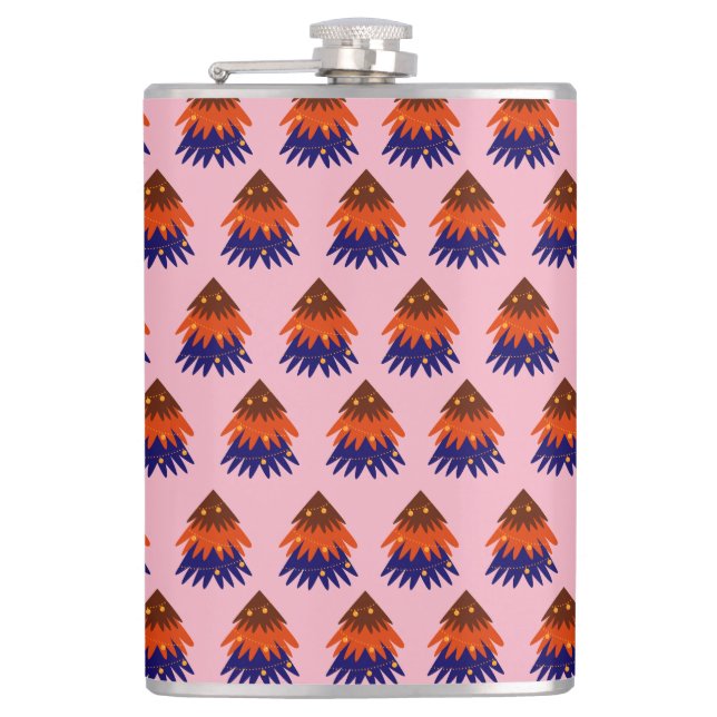 Multicolored Christmas Tree - Flask (Front)