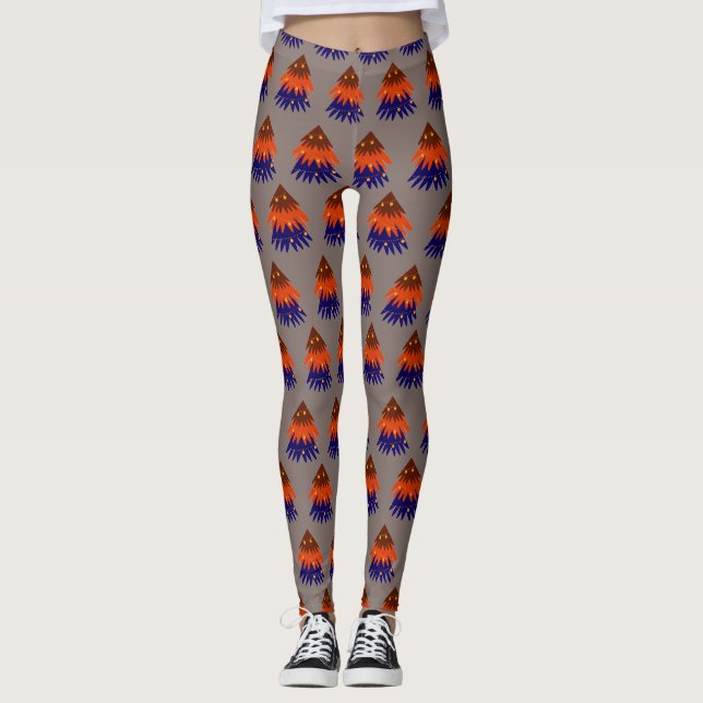 Multicolored Christmas Tree - Leggings (Front)