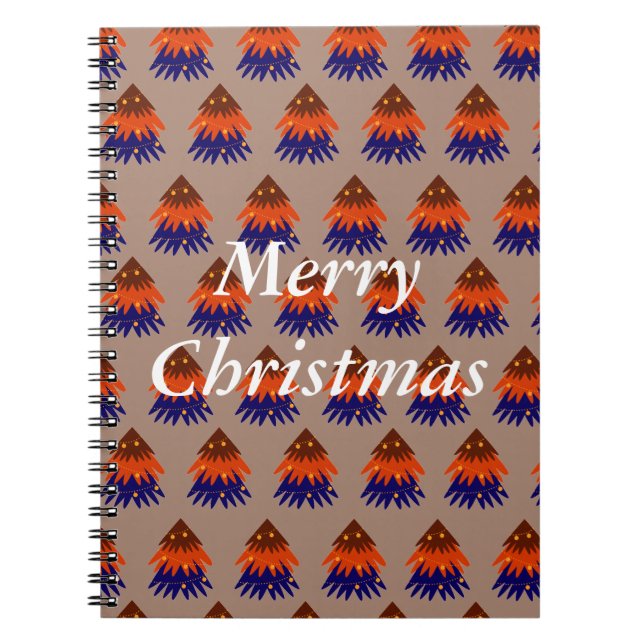 Multicolored Christmas Tree - Notebook (Front)