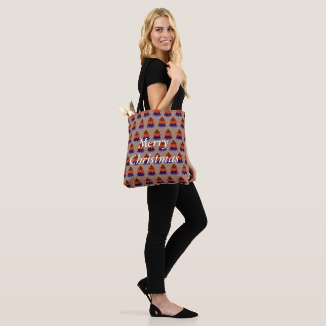 Multicolored Christmas Tree - Tote Bag (On Model)