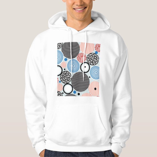 Multicolored circles, graphic pattern design. hoodie (Front)
