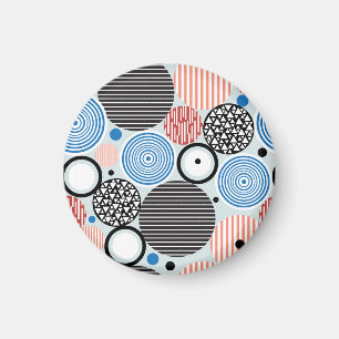 Multicolored circles, graphic pattern design. magnet