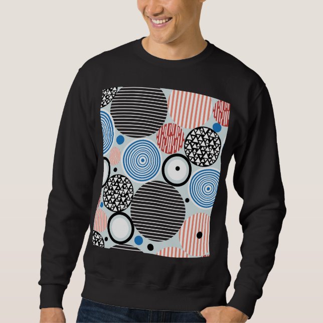 Multicolored circles, graphic pattern design. sweatshirt (Front)