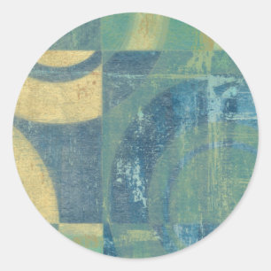 Multicolored Circles & Panels Classic Round Sticker