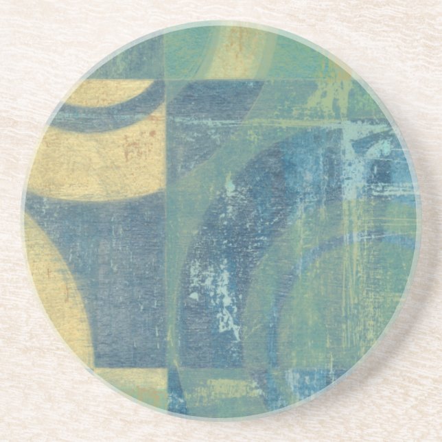 Multicolored Circles & Panels Coaster (Front)