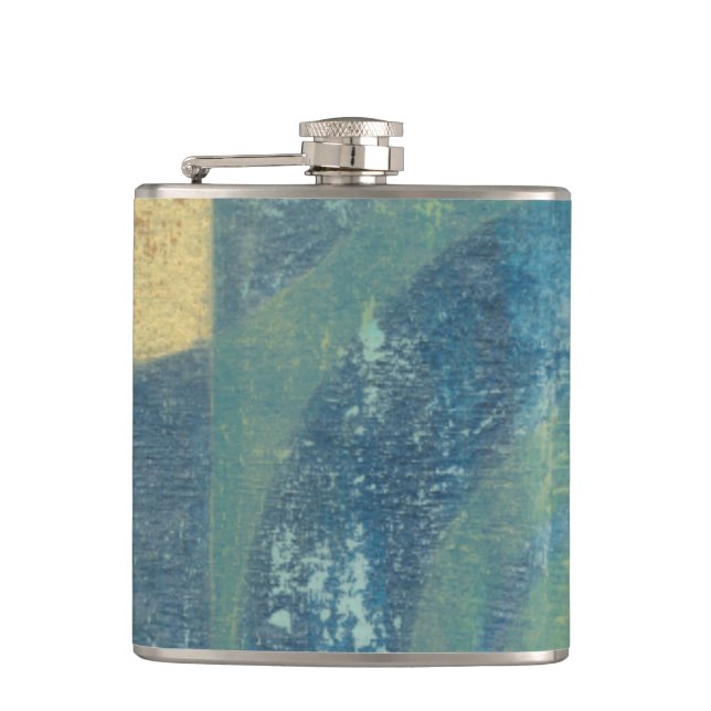 Multicolored Circles & Panels Hip Flask (Front)